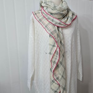 살랑 체크 숄머플러, 묘한한땀