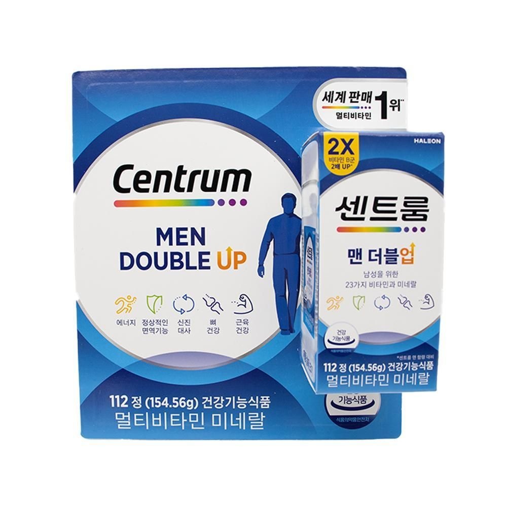 센트룸 항산화<b>케어 미네랄</b> 포맨 종합 비타민 더블업 남성 대용량 영양제 멀티 112정
