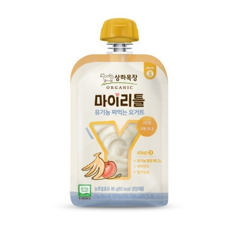 상하목장 마이리틀 유기농 퍼먹는 요거트 사과 바나나 제품 이미지
