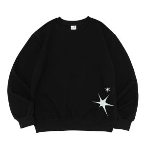 [613서울] 스타 스팟 포인트 맨투맨 (블랙) SE26SSF0404