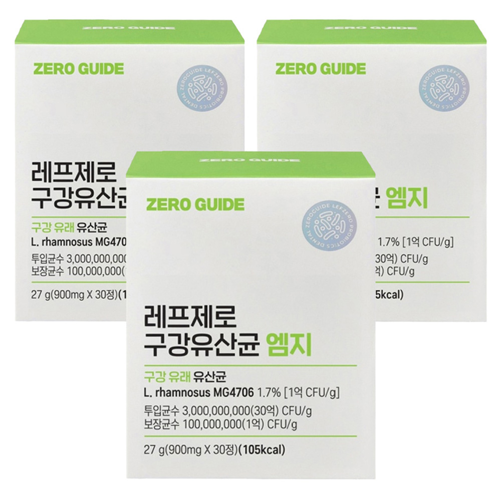 레프제로 구강유산균 유산균 래프제로 입냄새 러프제로 6개 30정, 3개