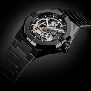 에포스 스포츠 아주르 스켈레톤 블랙 다이얼 블랙 스틸 41mm