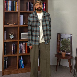 (M-4XL)피플리 세미와이드핏 밴딩팬츠[PRI 빅사이즈 절개디테일]