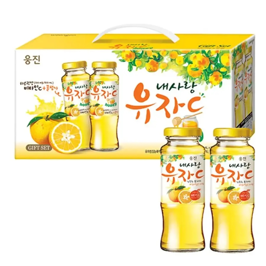 웅진 내사랑 유자C 180ml 12병/<b>자양</b>강장/과즙/비타민/주스/병/음료수/사무실/과채/세트/선물/쥬스/종합
