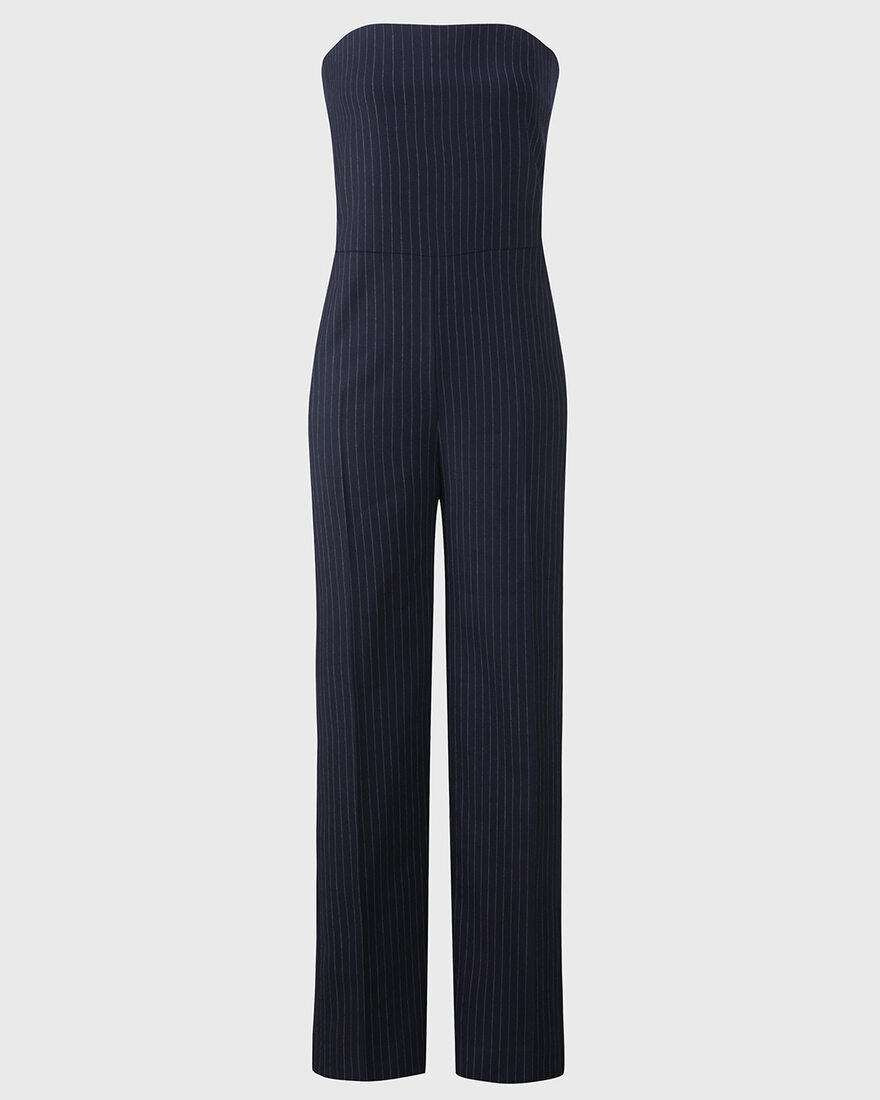 WOOL STRIPE BUSTIER JUMPSUIT_NAVY STRIPE