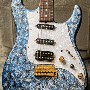 James Tyler JTG Series MK1 SSH-Blue Milky Way w/Rosewood FB, Matching Headstock, Gold HW, Midboost &
