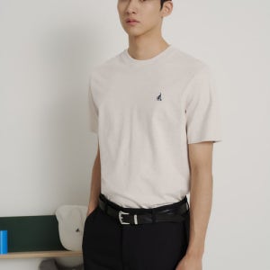 [빈폴 멘] [Essential] 라운드 반소매 티셔츠  베이지 BC6242E72A