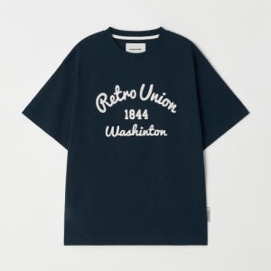 [디써티원] Embroidered Lettering Short Sleeve T-Shirt (NAVY) DU26UK3003NV
