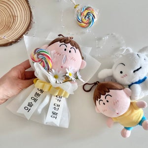 맹구 흰둥이 사탕 인형꽃다발 승진 졸업 생일 선물, 리프앤유