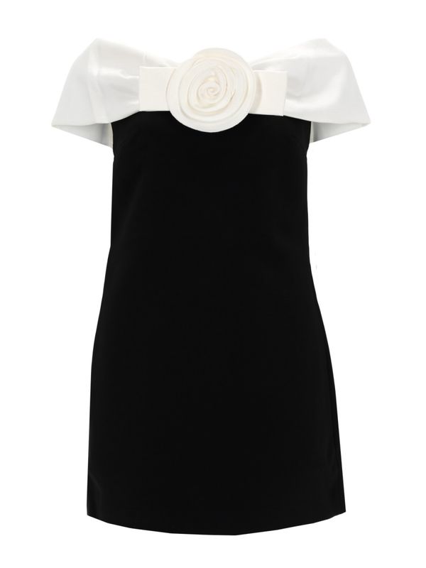[셀프포트레이트] (WOMAN) 26SS MINI DRESS WITH FLOWER DETAIL RS26-180S-B_BLACK