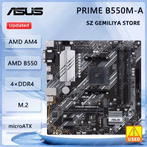ASUS PRIME B550M-A 마더보드 AMD B550 AM4 DDR4 128GB M.2 SSD 마이크로 ATX 지원 Ryzen 5 5600 Ryzen 7 4700 Ryzen 