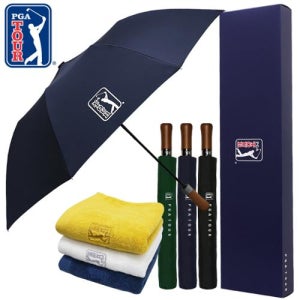 우산 판촉물 제작 PGA빈티지우드170 소량 회사 2단우산판촉물