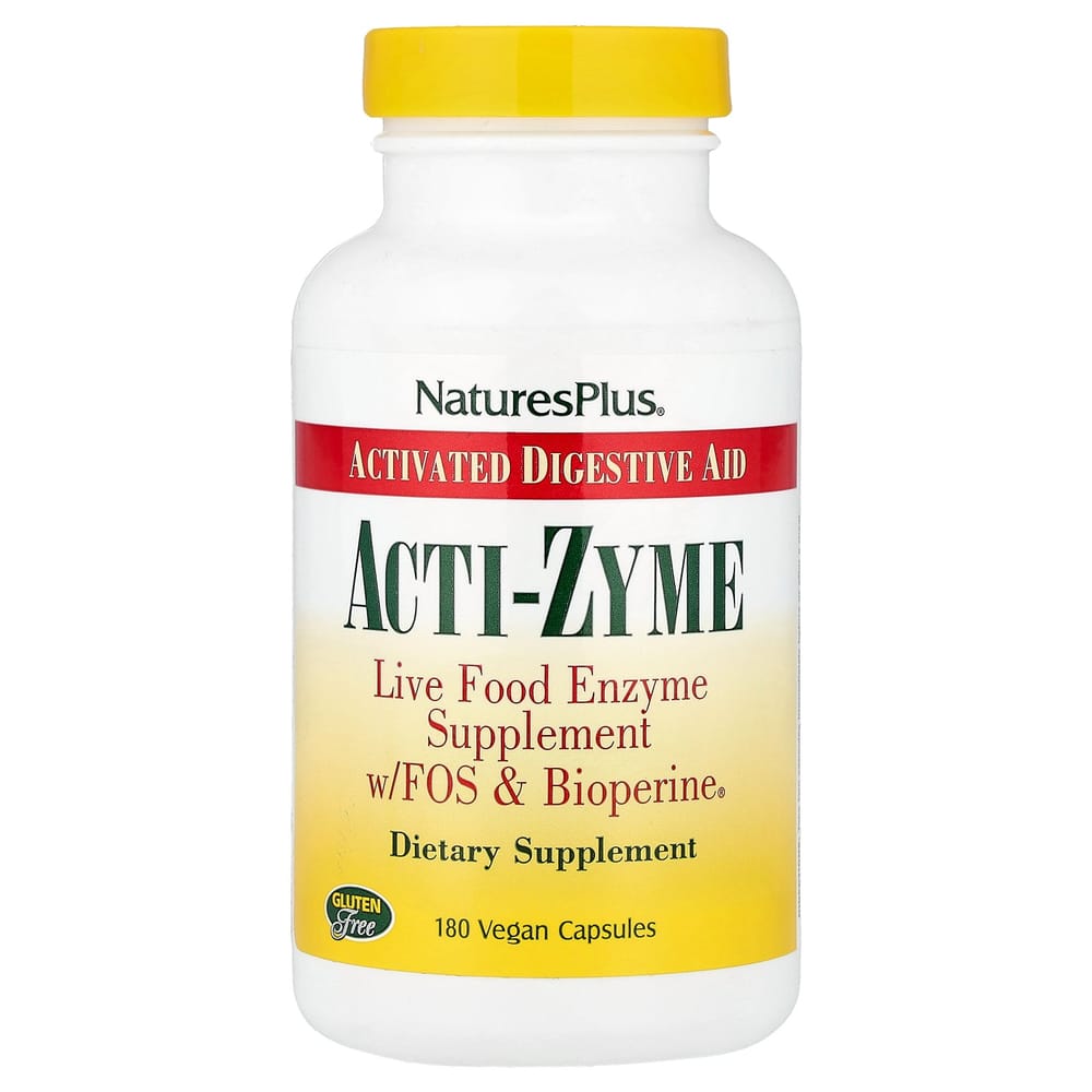 NaturesPlus 액티자임 <b>소화</b> 효소 블렌드 Acti-Zyme  1개  180정