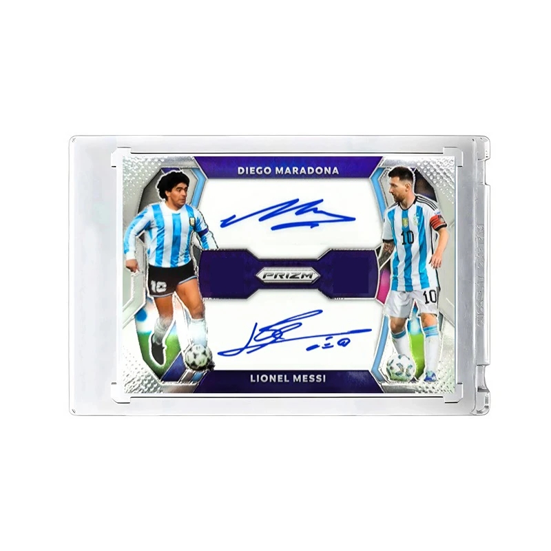 메시&로날도 홈메이드 스타 카드 더블 시그니처 비파니니 풋볼 굴절 Mbappé Neymar Bale Modric Pele  06 Messi Maradona