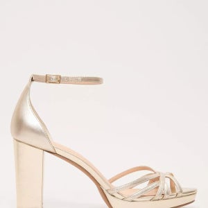 페이즈에잇 골드 플랫폼 힐 샌들 Strappy Platform Heel Sandals, Gold 114438165 153270000