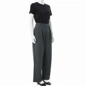 마가렛호웰 MHL 플리츠 크롭 트라우저 여성 바지 카본 WHTR0501S25KQN