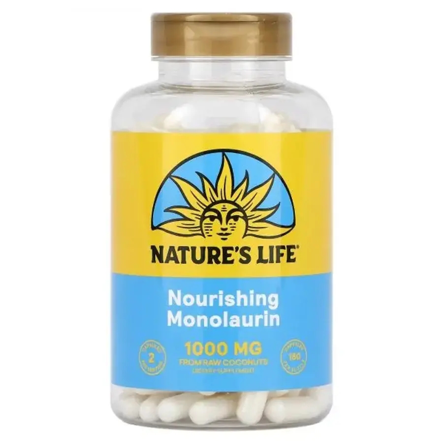 Nature’s Life, 너리싱 <b>모노라우린</b>, 캡슐 180정(캡슐 1정당 500mg)