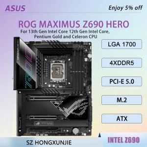 ASUS ROG MAXIMUS Z690 HERO Z690 DDR5 마더보드 LGA 1700 I9-13900K I7-12700K I5-12600K ATX M.2 SATA III 게임