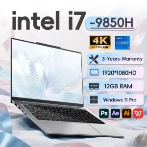 윈도우 11 프로 오피스 노트북 인텔 코어 i7 9850H 16GB 램 1TB SSD 게이머 스터디 노트북 컴퓨터 PC