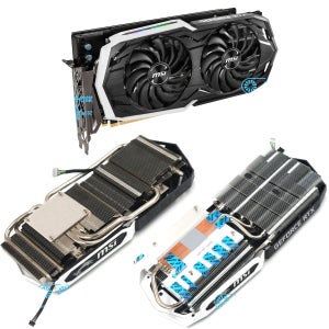 MSI GPU 라디에이터, RTX2060S 2070 2070S ARMOR 그래픽 카드 방열판, RGB 조명 포함