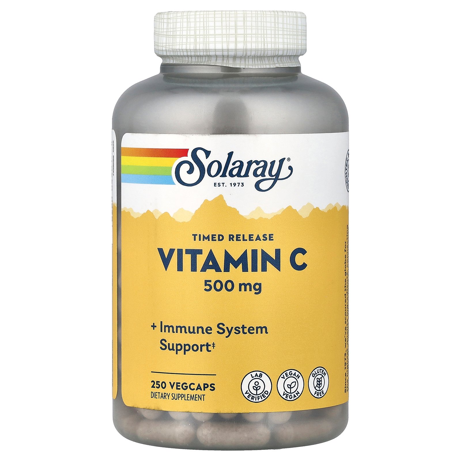 솔라레이 Solaray Timed Release Vitamin C 250 VegCaps