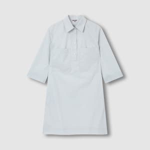 [자주] 여 코튼 반팔 셔츠 원피스 - 민트그레이 (J136201063)