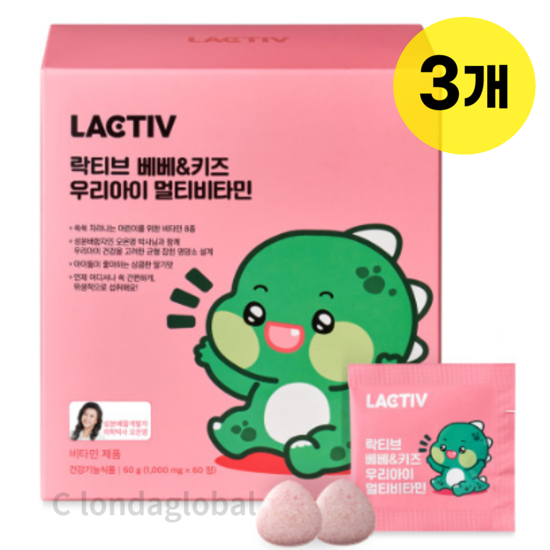 락티브 락티브 <b>베베 키즈 우리아이 멀티비타민</b> 영양제 60p3개