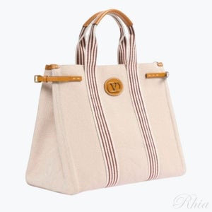 발렌티노 앙티브 라지 캔버스 쇼퍼 백 6Y0B0D18 NDZ RFK 6Y2B0D18