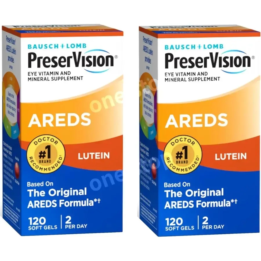 프리저비전 PreserVision <b>AREDS 루테인</b> 소프트겔 120정 2팩 베타카로틴프리