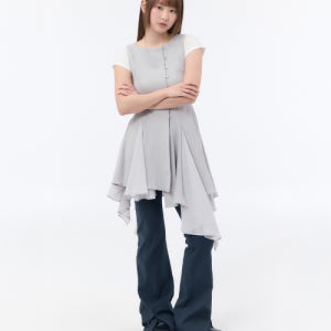 [미세키서울] Unbalanced flow one piece GREY MSK26REOP01GR