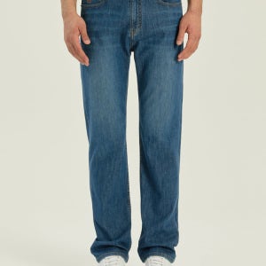 [닥스 남성] [EXCLUSIVE] 블루 스트레이트핏 데님 팬츠 DMPA6B303B2