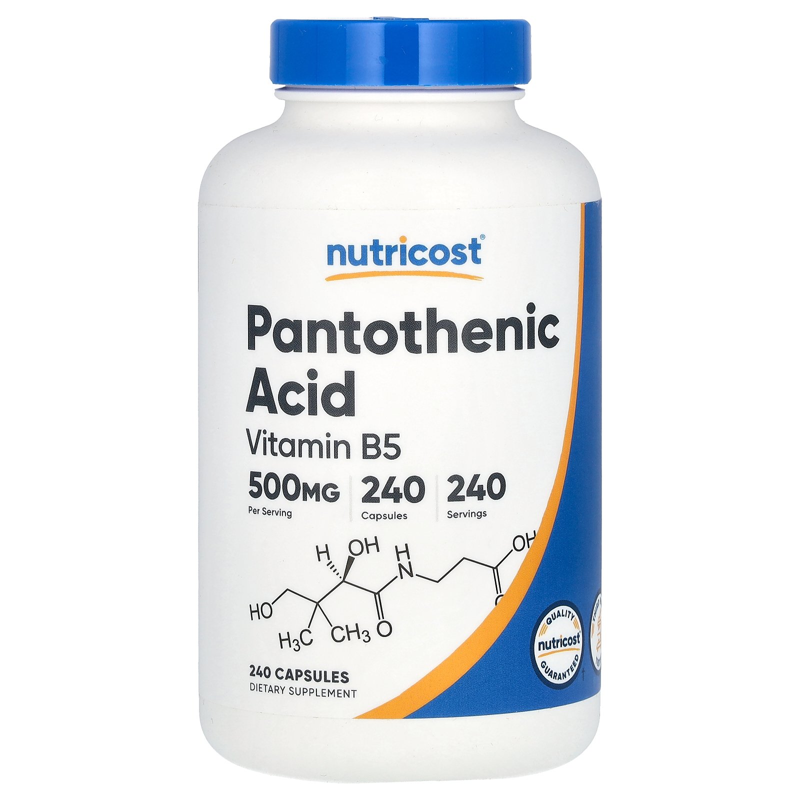 뉴트리코스트 Nutricost <b>Pantothenic Acid</b> 500 mg 240 Capsules