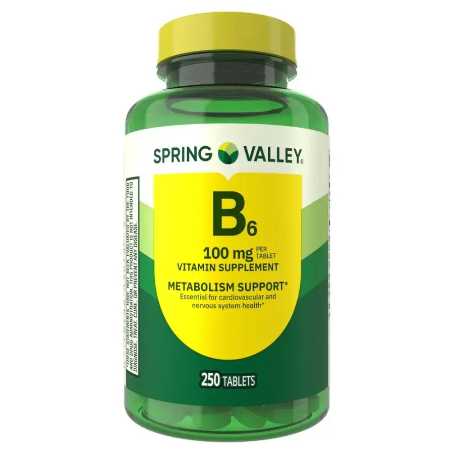 Spring Valley <b>비타민</b>B6 100mg 메타볼리즘 서포트 250정