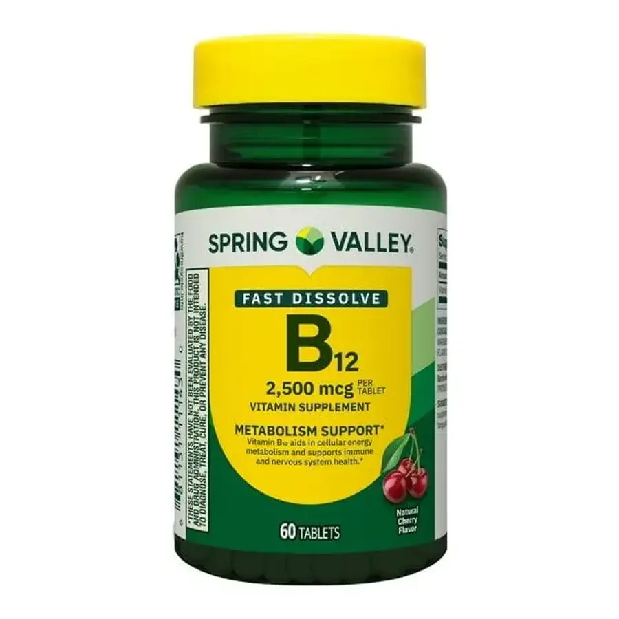 Spring Valley <b>비타민</b>B12 2500mg 체리맛 타블렛 60정