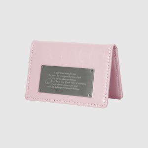 [디랩] 보네르 탄생석 각인 명함 카드지갑-pink
