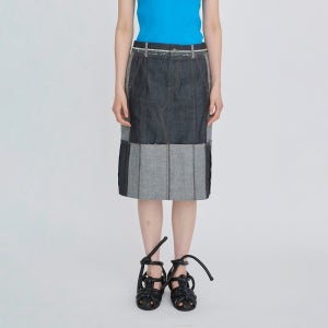 [래코드] Folded Denim Skirt RQKAS26553BUX