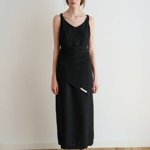 [오브베이지] SERENE VISCOSE KNOT OPS_BLACK_OF1C2XOP02BKA