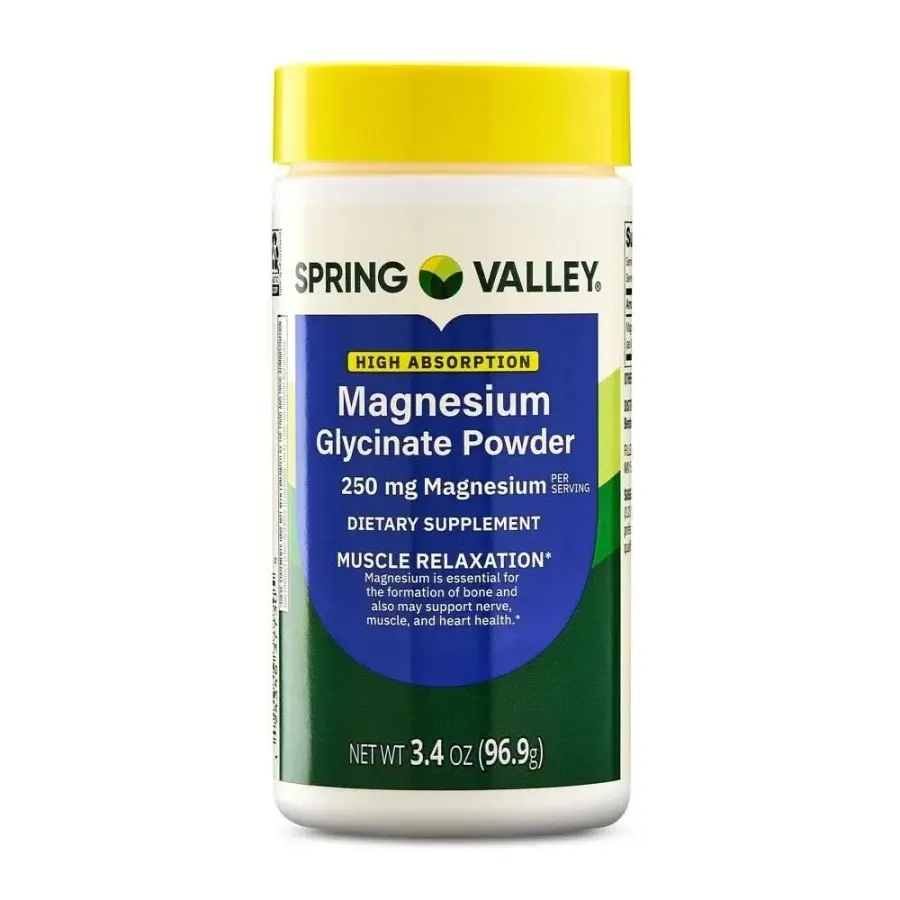 <b>Spring Valley 마그네슘</b> 글리시네이트 250mg 파우더 96.9g