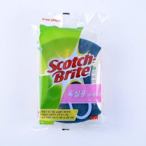 베스트몰 3M 욕실 세면대 화장실청소 거품 이중스펀지수세미 1p (43579423A)