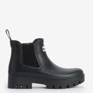 [바버] 여성 블랙 Halton 레인부츠 URSO6E306BK