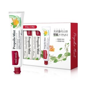 레드씰 구강관리 무파라벤 SLS프리 무불소 프로폴리스 민트 치약 치약 5 160g
