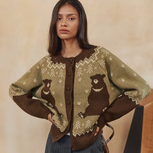 [비터셀즈] Country Bear Nordic Cardigan-Brown
