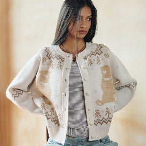 [비터셀즈] Country Bear Nordic Cardigan-Ivory
