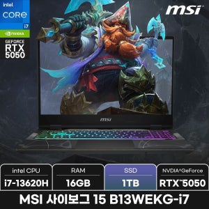 MSI 사이보그 15 B13WEKG-i7/SSD 1TB/WIN11/ +마우스증정