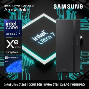 삼성전자 삼성 데스크탑 코어 울트라7 고사양 컴퓨터 DM500THZ-Z7ADV-11PRO Ultra7-265 8GB SSD2TB Xe LPG