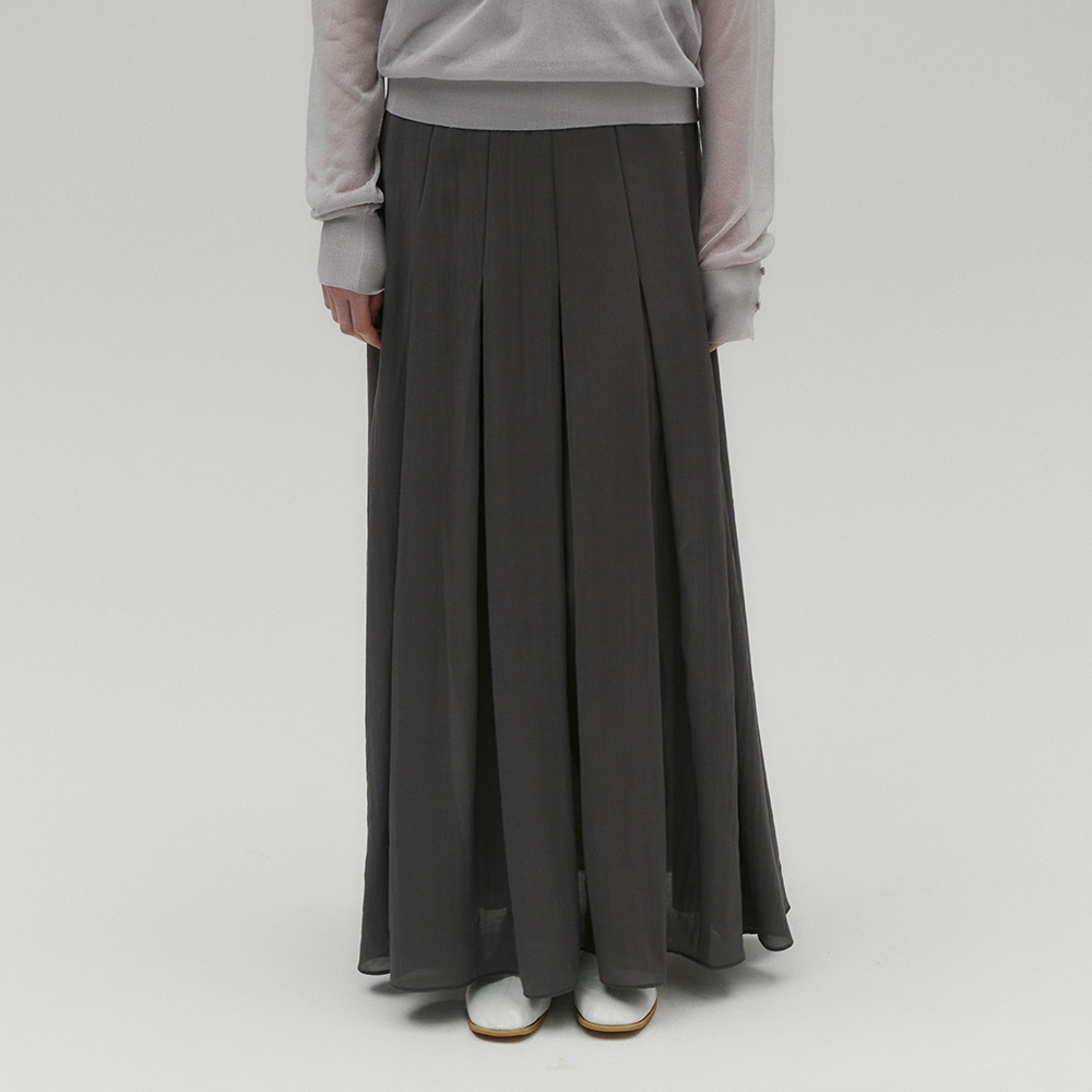 솔티페블 SOFT MAXI PLEATED SKIRT