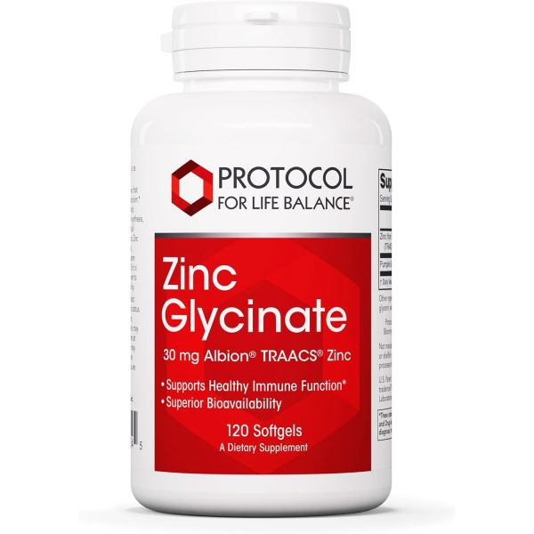 <b>프로토콜</b> 아연 글리시네이트 30mg 앨비온 트랙스 포함 체계 지원 케토 친화적 유제품 <b>포 라이프 발란스</b>