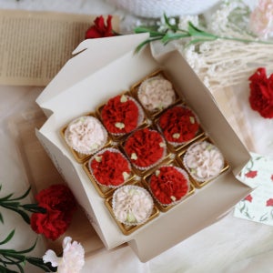 [어버이날/스승의날] 감사 카네이션 쿠키 세트 9구, 라앤케이크