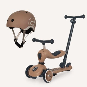 [뉴컬러출시] 킥1 푸시앤고(모카)+헬멧S 아기킥보드 유아 어린이 씽씽카
