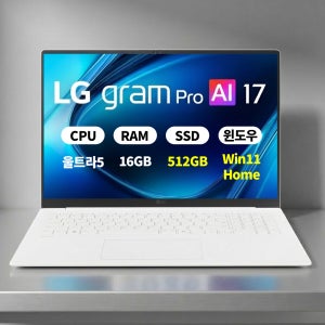 (오늘출발)(5종선물) LG전자 LG그램 17ZD90U-GX56K WIN11 울트라5 16GB 512GB 마우스+액정필름+키스킨 ERW